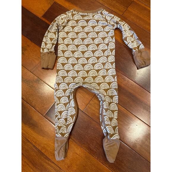 Little Sleepies Rust Rainbows Bamboo Zippy Romper EUC Size 0-3 months - Picture 5 of 5